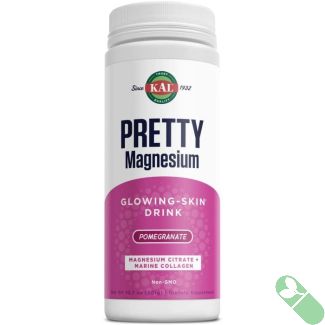 "Gluten-free magnesium supplement powdered drink mix by KAL"

