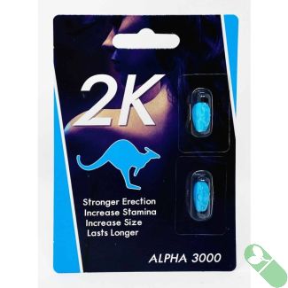 Kangaroo 2k Blue Alpha 3000 Male Enhancement 2 Pills Pack