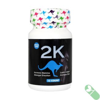 Enhance your intimate life with Kangaroo 2K Male Sexual Enhancer, a 12-pill bottle packed with natural ingredients for stamina and performance.