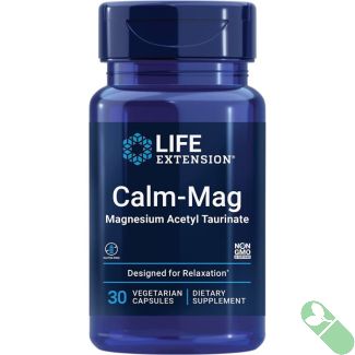 Life Extension Calm Mag Magnesium Acetyl Taurinate 30 Vegetarian Caps