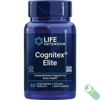 Life Extension Cognitex Elite 60 Vegetarian Tablets Brain Health