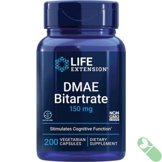 Life Extension DMAE Bitartrate 150mg Brain Health Support 200 Caps