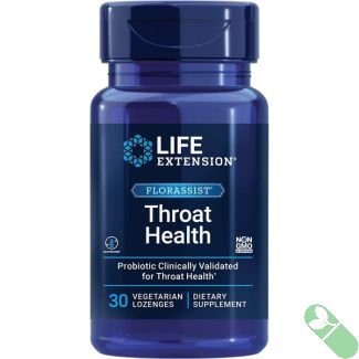 Life Extension FLORASSIST Throat Health 30 Veggie Lozenges Gluten Free