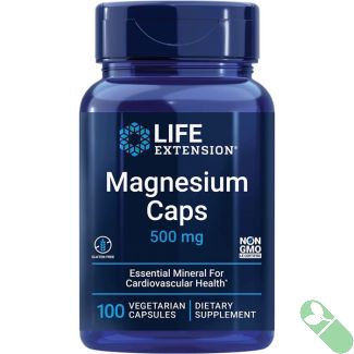 Life Extension Magnesium 100 Veggie Caps 500mg Cardiovascular Health