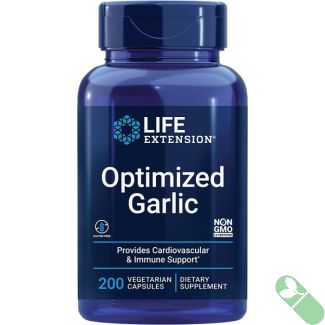 Life Extension Optimized Garlic 1200mg Immune Support 200 Veggie Caps