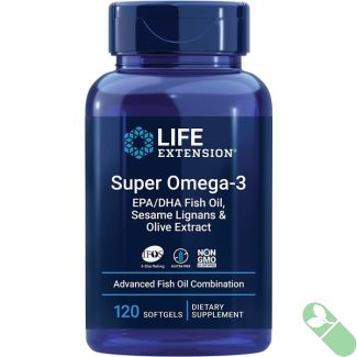 Life Extension Super Omega 3 EPA DHA Fish Oil Sesame Olive Extract 120