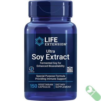 ultra soy extract immune support supplement blue bottle

