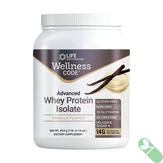 Life Extension Vanilla Whey Protein Isolate for Fitness and Health