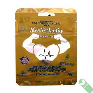 Men Potentia Advance Pro pineapple-flavored male enhancement gummies, crafted to boost libido, stamina, and energy with natural ingredients like Ashwagandha and Maca Root.