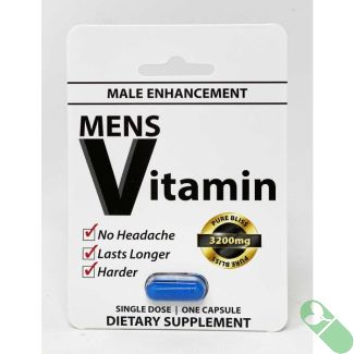 "Men's Vitamin Sexual Enhancement Pill – front view of packaging highlighting male performance support"

