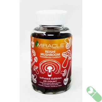 Miracle Reishi Mushroom Dietary Supplement 45 Gummies Bottle