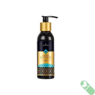 "Sensuva Natural Water-Based Personal Moisturizer Unscented 4 oz bottle with black pump"

