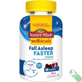Nature Made Wellblends Fall Asleep Faster Cherry Flavored 40 Gummies