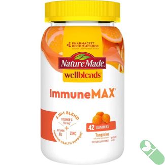 Nature Made Wellblends ImmuneMAX 42 Tangerine Flavor Gummies