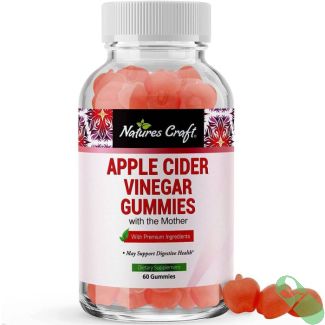 Nature's Craft Apple Cider Vinegar 60 Gummies Digestive Health Support