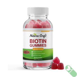 Nature's Craft Biotin Gummies for beauty and health