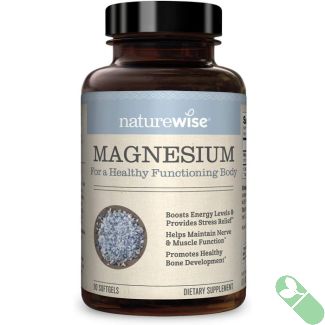NatureWise Magnesium 300mg Supplement 90 Softgels