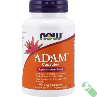 "NOW ADAM Superior Men's Multivitamin bottle placed on table, daily supplement routine for men’s health"

