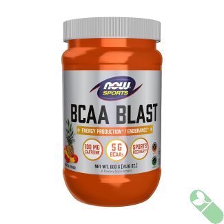 NOW Sports BCAA Blast 600g Caffeine Citrus Recovery Powder