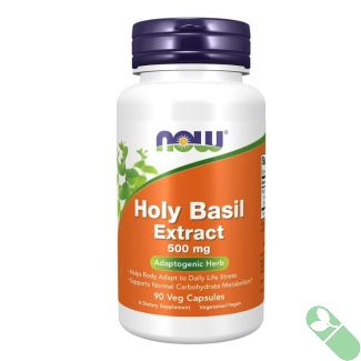 NOW Holy Basil Extract 500mg Adaptogenic Herb 90 Veggie Caps