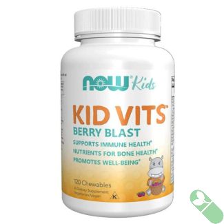 NOW Kid Vits Berry Blast Immune Support 120 Round Shaped Chewables
