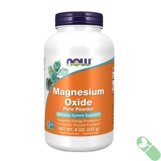 NOW Magnesium Oxide Pure Powder 8 Oz. Nervous System Support
