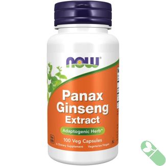 NOW Panax Ginseng Extract Adaptogenic Herb 500mg Veggie Caps
