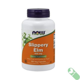NOW Slippery Elm 400mg Herbal Supplement 100 Veggie Caps