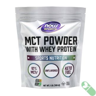 NOW Sports Keto Fuel MCT and Whey Protein Powder for Ketogenic Diet