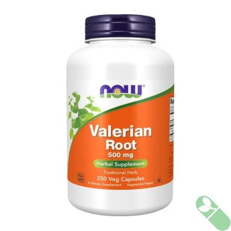 NOW Valerian Root 500 mg Herbal Supplement 250 Veggie Caps