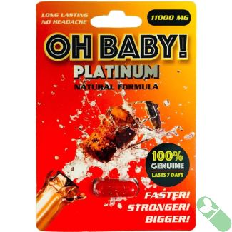 "Herbal male enhancement pill Oh Baby Pill 11000 Platinum in discreet packaging"


