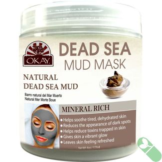 OKAY Pure Naturals Dead Sea Mud Mask Mineral Rich Mud 6.oz / 177ml