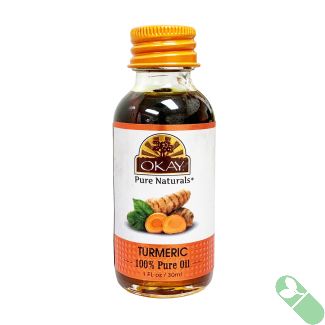 OKAY Pure Naturals 100% Pure Turmeric Essential Oil 1oz Bottle