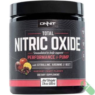 Onnit Total Nitric Oxide Powder Harvest Fruit Flavor 7.76oz Citrulline