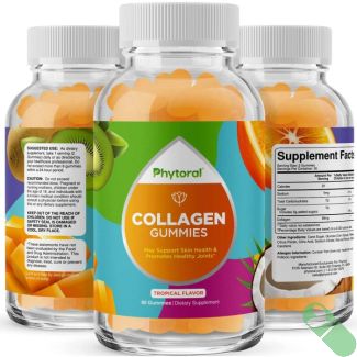 Phytoral Hydrolyzed Collagen Supplement Tropical Flavor 60 Gummies
