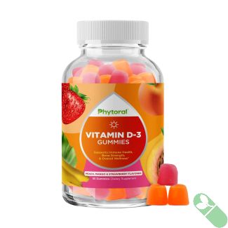 Phytoral flavored vitamin D3 gummies for immune support