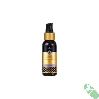 "Silicone-based personal moisturizer bottle by Sensuva with gold accents"

