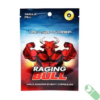 Raging Bull 750mg pill for male enhancement and increased stamina.