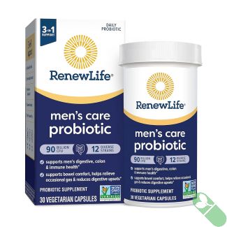 Renew Life Men's Probiotic 90 Billion CFU Supplement Bottle