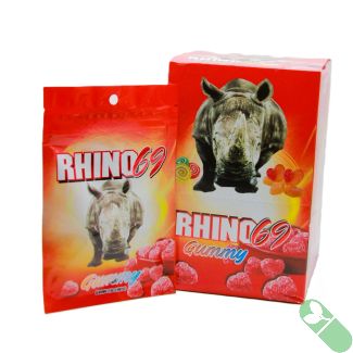 Red Rhino 69 Gummy dietary supplement retail packaging