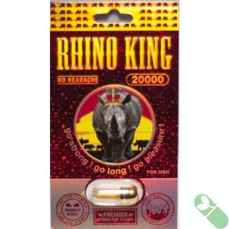 Rhino King 20000 Premier Gold Male Enhancement Pill For 12 Days