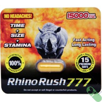 Rhino Rush 777 15000 Gold Male Enhancement Pill