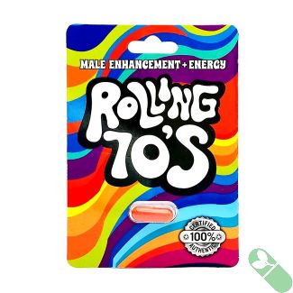 Rolling 70s Men Sexual Enhancer Pill offers a vibrant energy boost for men seeking natural enhancement and a dynamic bedroom experience.