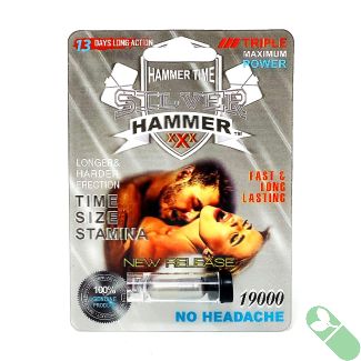 Silver Hammer XXX Male Enhancement Pill provides a formidable 13-day sexual stamina increase, with a natural, potent blend for an enduring experience.