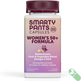Smarty Pants Women's 50 Plus Formula Multivitamin 30 Veggie Capsules