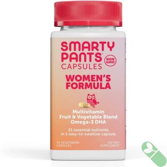 Smarty Pants Women's Formula Multivitamin Non Gmo 30 Veggie Capsules