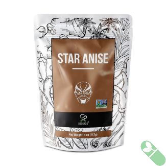 Soeos Whole Star Anise Pods for Culinary Use