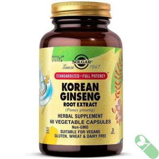 Solgar Korean Ginseng Root Extract Immune Support 60 Vegan Pills