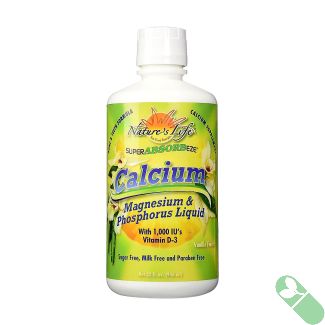 Super Absorb Calcium Magnesium & D-3 Liquid supports comprehensive bone and tooth health with essential minerals and vitamins.
