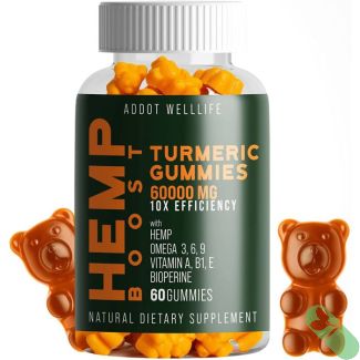 Addot WellLife Turmeric Hemp Gummies with clean ingredients – supports flexibility, calmness, and immune health

